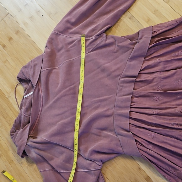 Free people.Light pink mauve sweatshirt dress top amazing - Picture 9 of 14